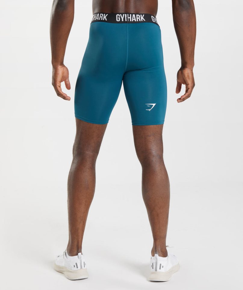 Men's Gymshark Element Baselayer Shorts Blue | NZ 0LGVKM